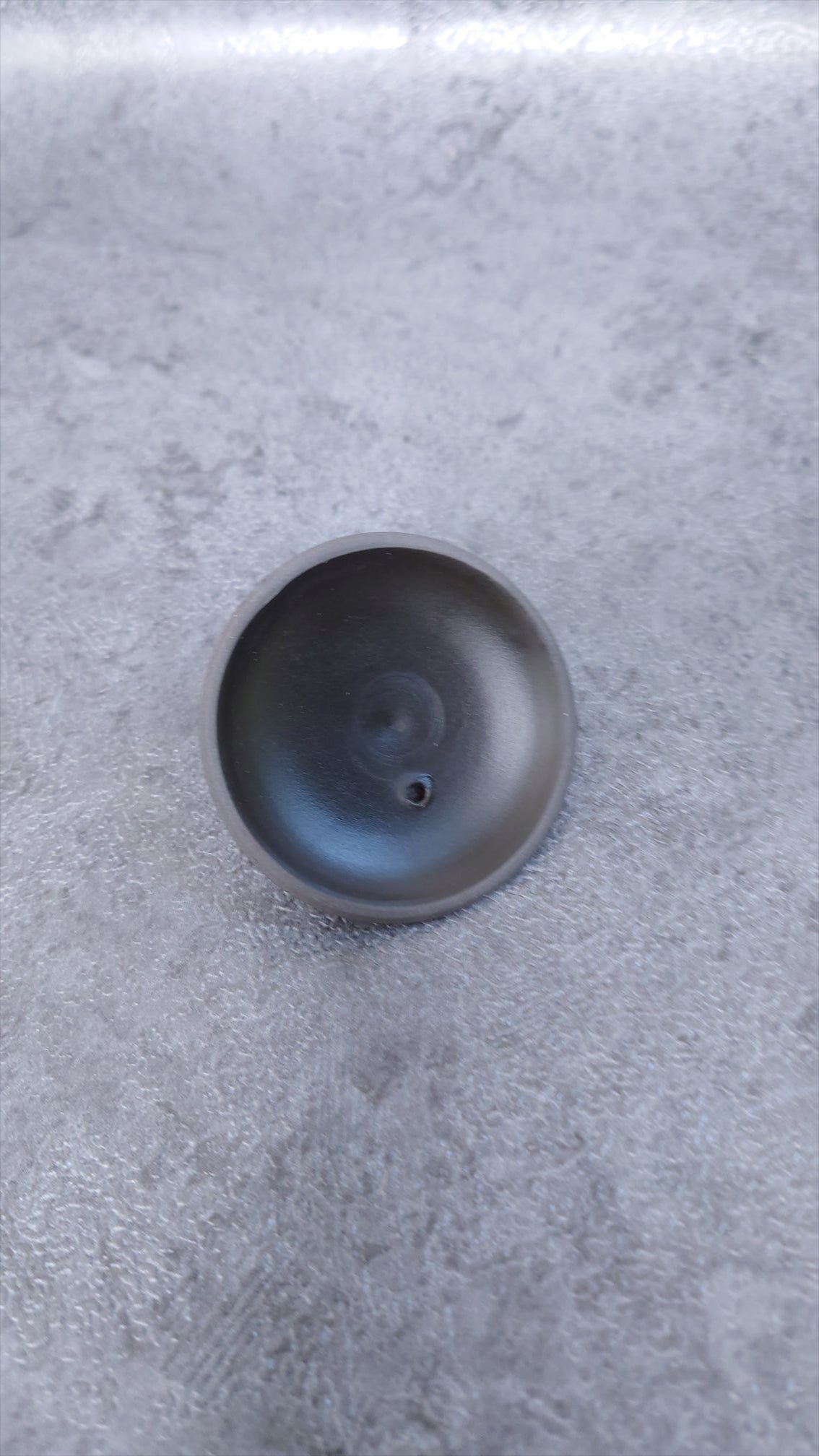 Teapot | Black mud small round black nota hammered vermillion teapot | Shunju | 6.08 oz (180cc)