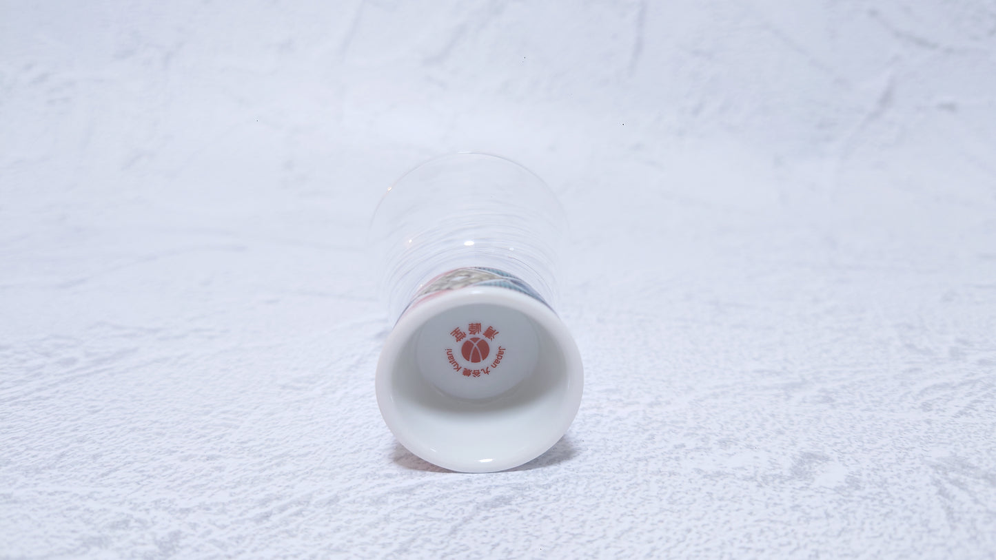 JAPAN POTTERY | Kutani Japanese Glass Chirori | Glass set |冷酒気　古久谷菱文[Kokutanihishimon] | 360ml / 60ml