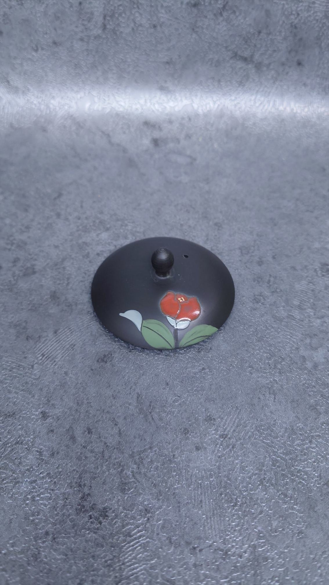 Teapot |  Tokoname ware | Brown Kiln-Transformed Miki Type Red Camellia Teapot, Ceramesh |Gyokkou | 6.7cc (200cc)