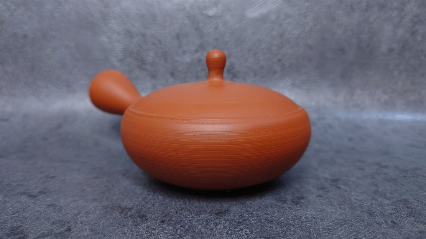 Teapot | Tokoname ware Pottery | Vermilion mud thin thousand-stage iron bowl plain teapot 100cc