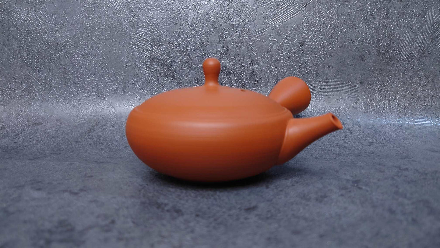 Teapot | Tokoname ware Pottery | Vermilion mud thin thousand-stage iron bowl plain teapot 100cc