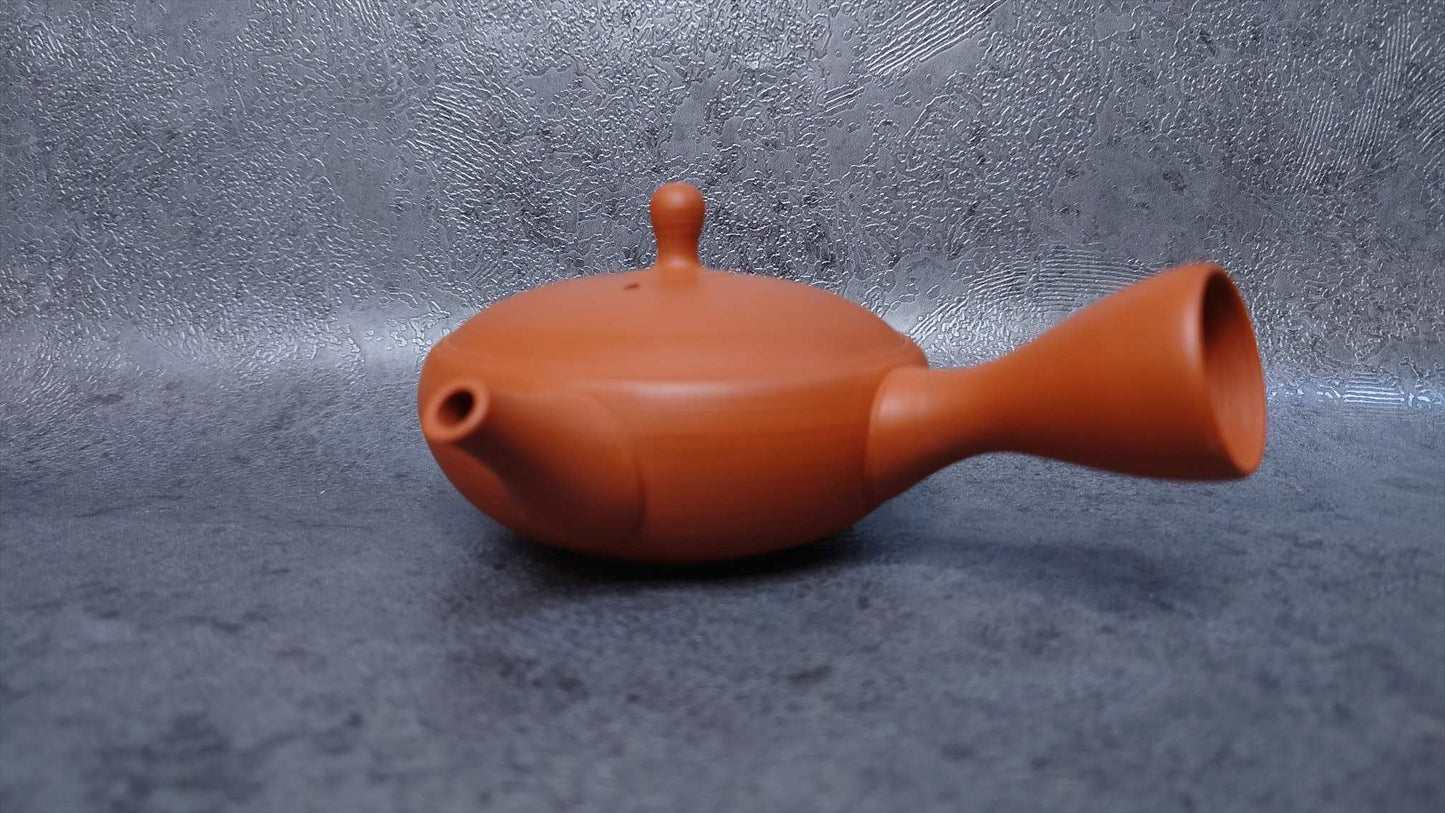 Teapot | Tokoname ware Pottery | Vermilion mud thin thousand-stage iron bowl plain teapot 100cc