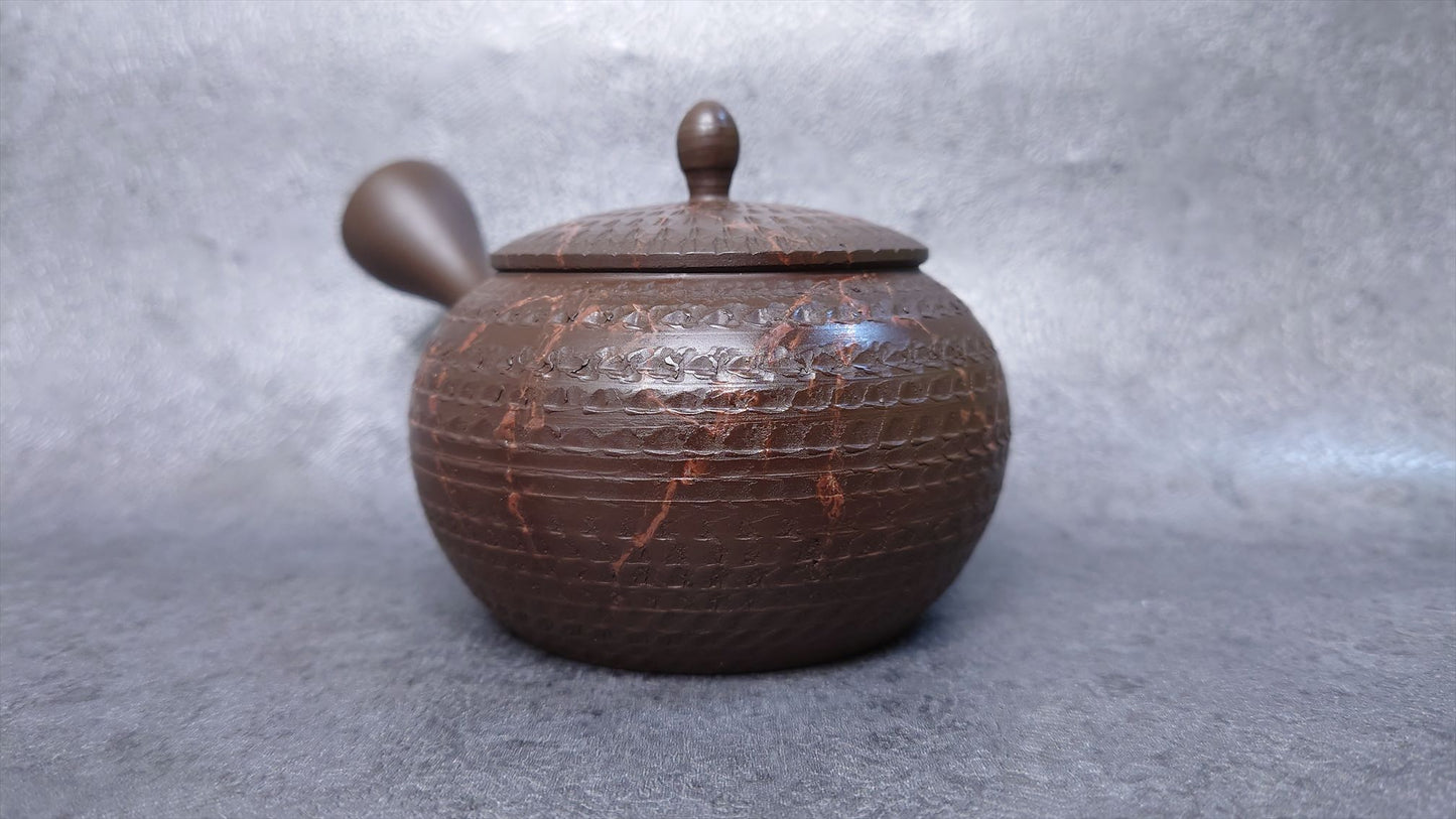 Teapot | Tokoname ware | Tea madder Shibori Biri Inro teapot 210cc
