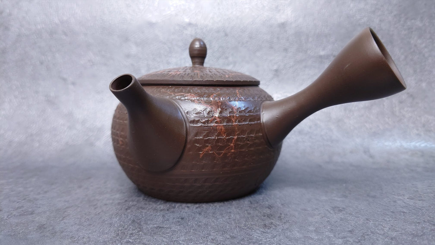 Teapot | Tokoname ware | Tea madder Shibori Biri Inro teapot 210cc