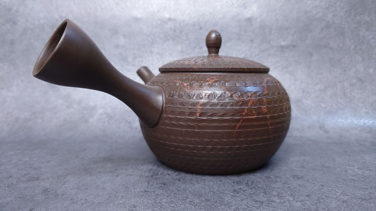 Teapot | Tokoname ware | Tea madder Shibori Biri Inro teapot 210cc