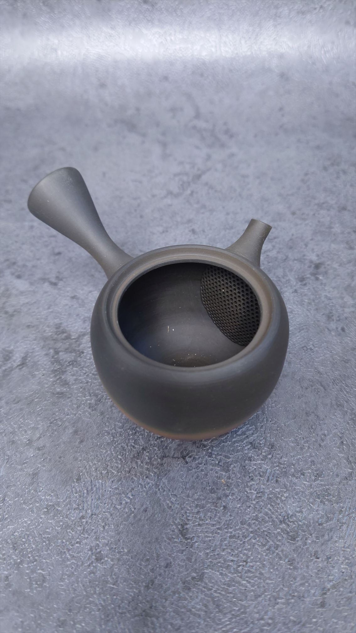 Teapot | Tokoname ware Pottery | Gyokko-made | Fire Kiln transformed Mini Round Muji Teapot 100cc