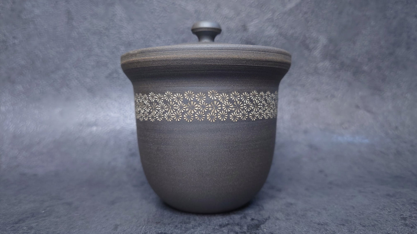 Teapot | Tokoname ware pottery |  Tenro | fermented pottery flower belt | 180cc