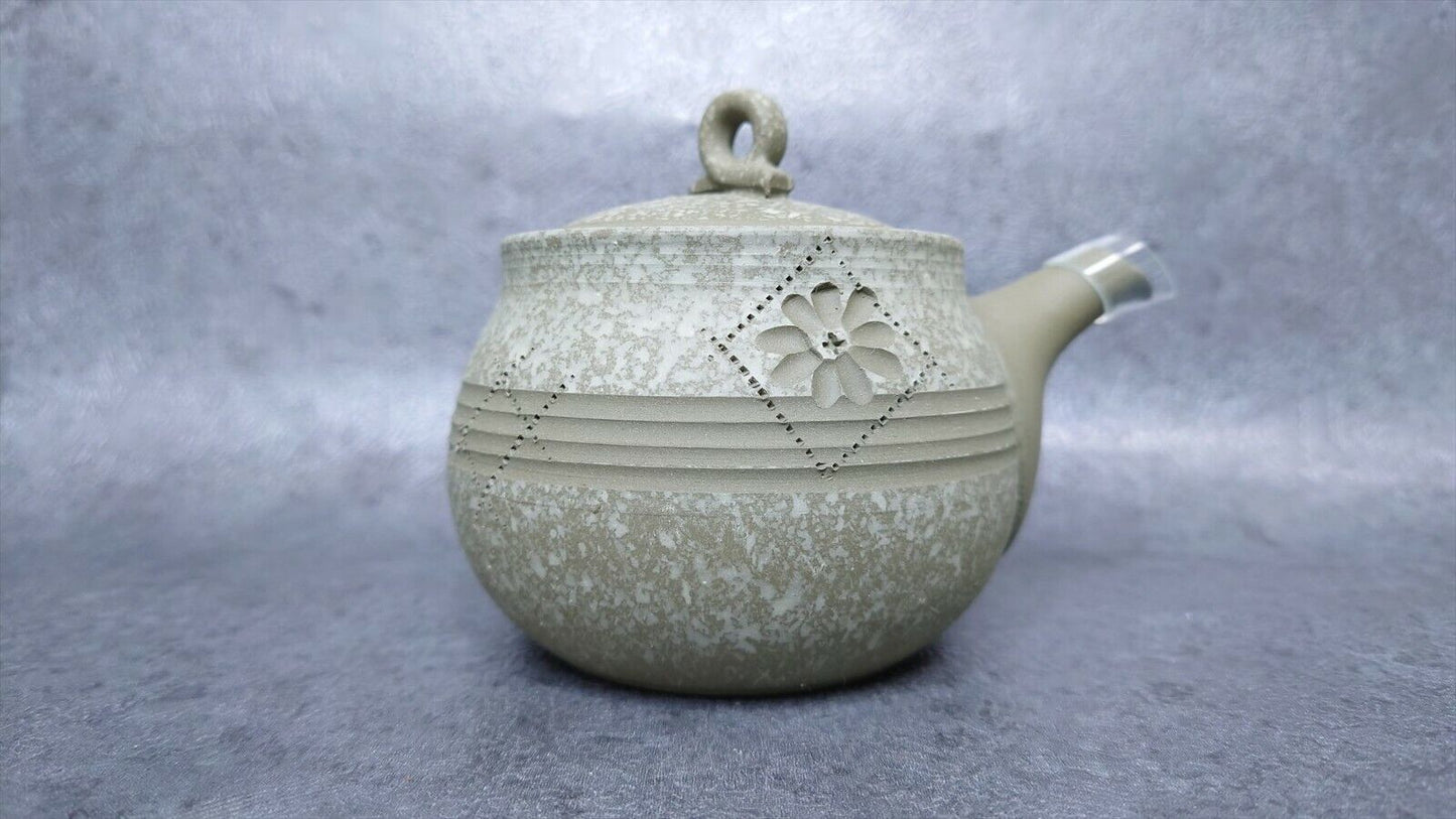 Teapot | Tokoname ware | refreshing lucky bag flower cut teapot pottery 230CC