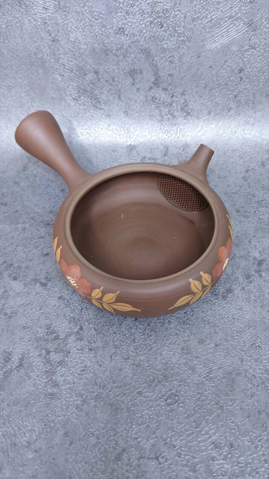 Teapot | Tokoname ware pottery | Gyokkou-made | tea extremely shallow red flower teapot 140cc