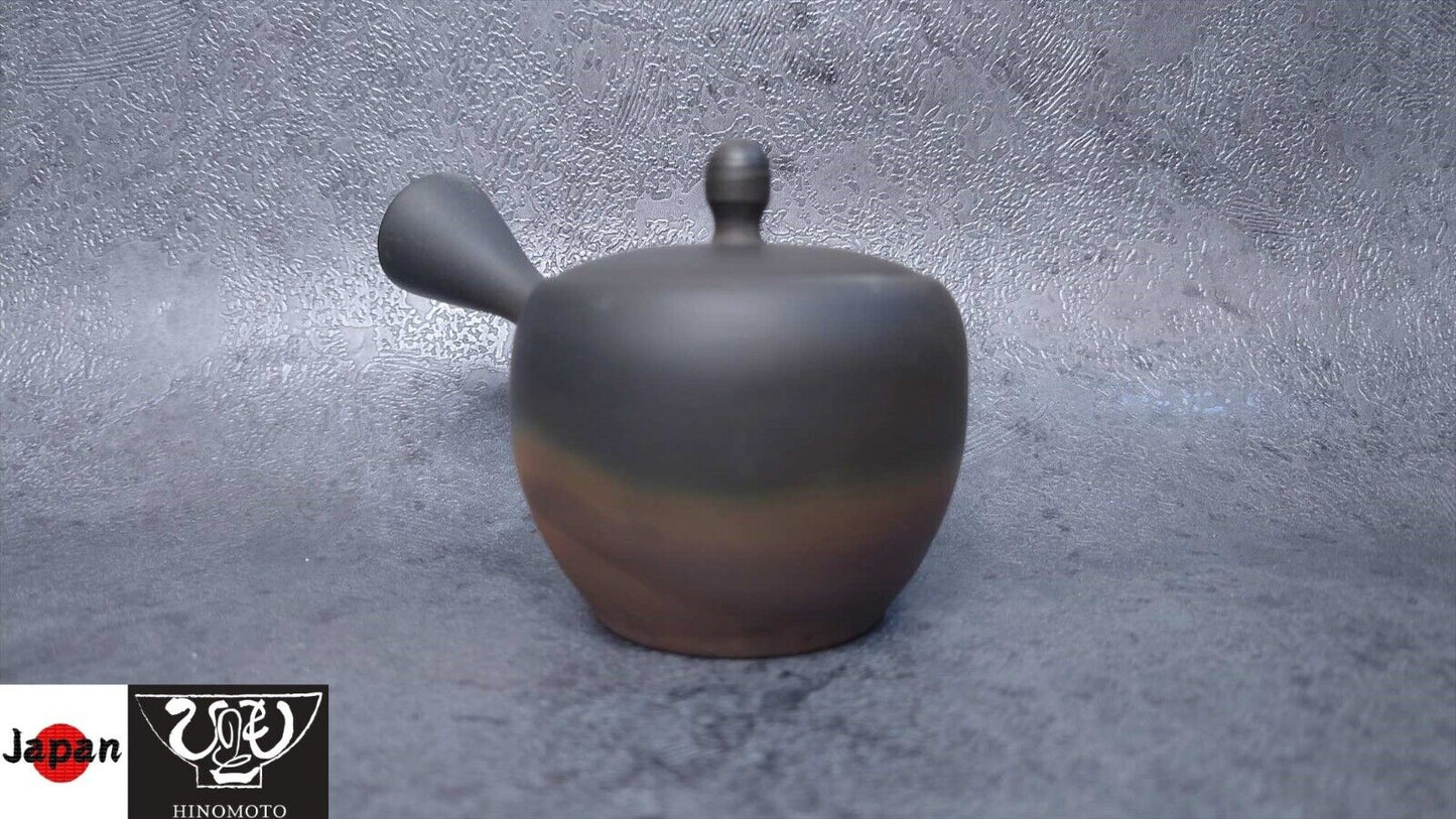 Teapot | Tokoname ware Pottery | Gyokko-made | Fire Kiln transformed Mini Round Muji Teapot 100cc